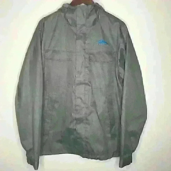 Tri-Mountain Gray Hooded lightweight‎ jacket Sz L - Picture 1 of 8